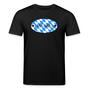 Bavaria - Bayern - Stanley/Stella Unisex Bio-T-Shirt CREATOR  - Schwarz - Vorne - Alina (178cm) & Michal (187cm)
