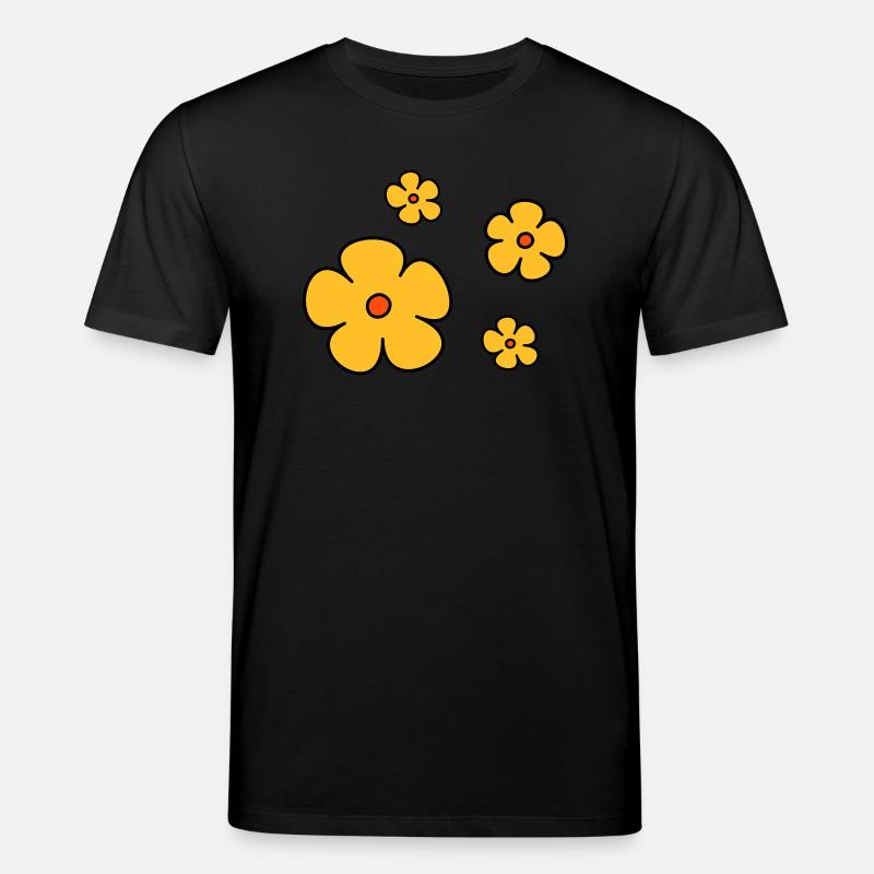 Blumen dreifarbig - Stanley/Stella Unisex Bio-T-Shirt CREATOR  - Schwarz