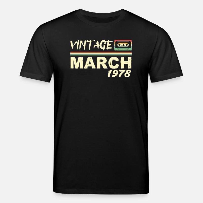 Mars 1978 - March 1978 - T-shirt bio CREATOR Stanley/Stella Unisexe - noir