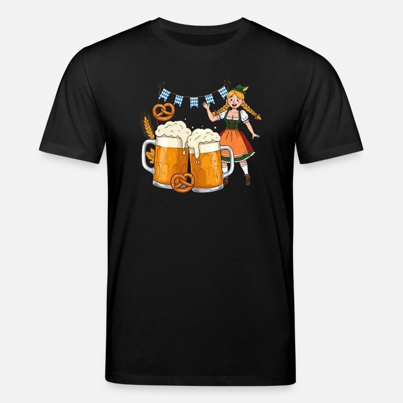 Dirndle Bier - Stanley/Stella Unisex Bio-T-Shirt CREATOR  - Schwarz
