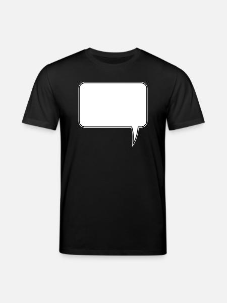Speech bubble rectangle design - Stanley/Stella CREATOR Unisex Organic T-Shirt - black