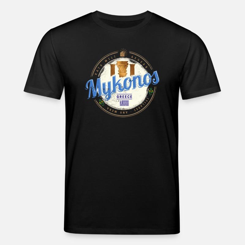 Mykonos Cyclades Îles Grèce Souvenir - T-shirt bio CREATOR Stanley/Stella Unisexe - noir
