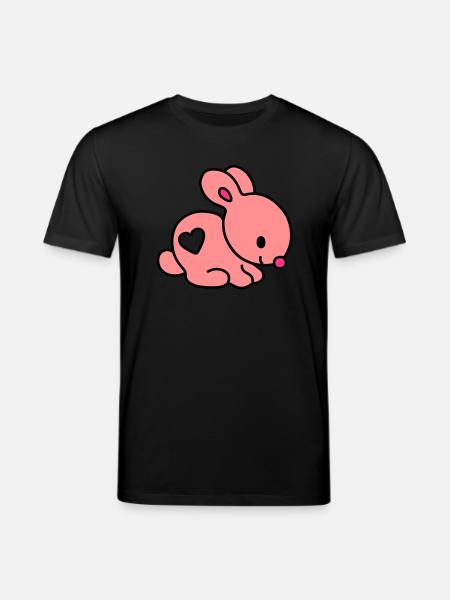 lapin coeur - T-shirt bio CREATOR Stanley/Stella Unisexe - noir