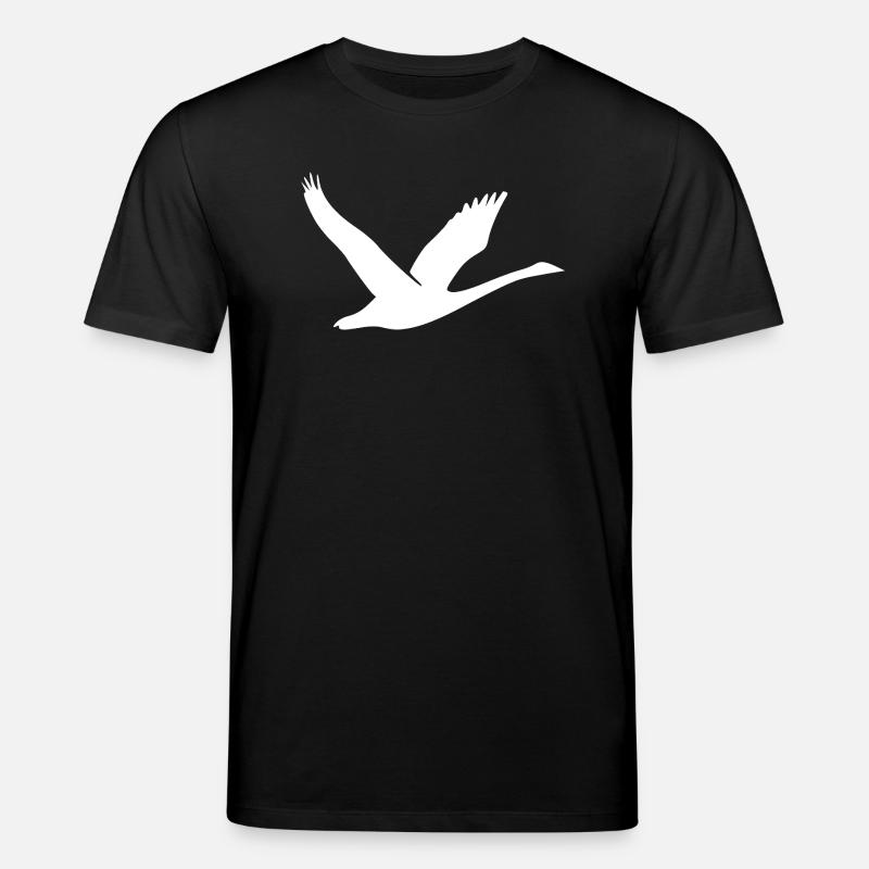 Schöne Schwan Silhouette - Stanley/Stella Unisex Bio-T-Shirt CREATOR  - Schwarz