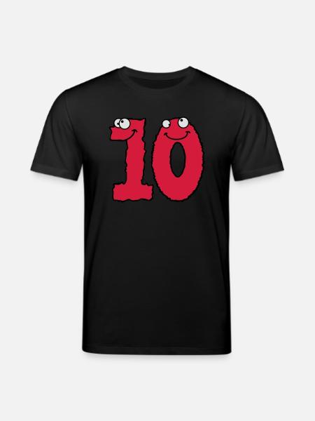 Funny 10 ten comic monsters - Stanley/Stella CREATOR Unisex Organic T-Shirt - black