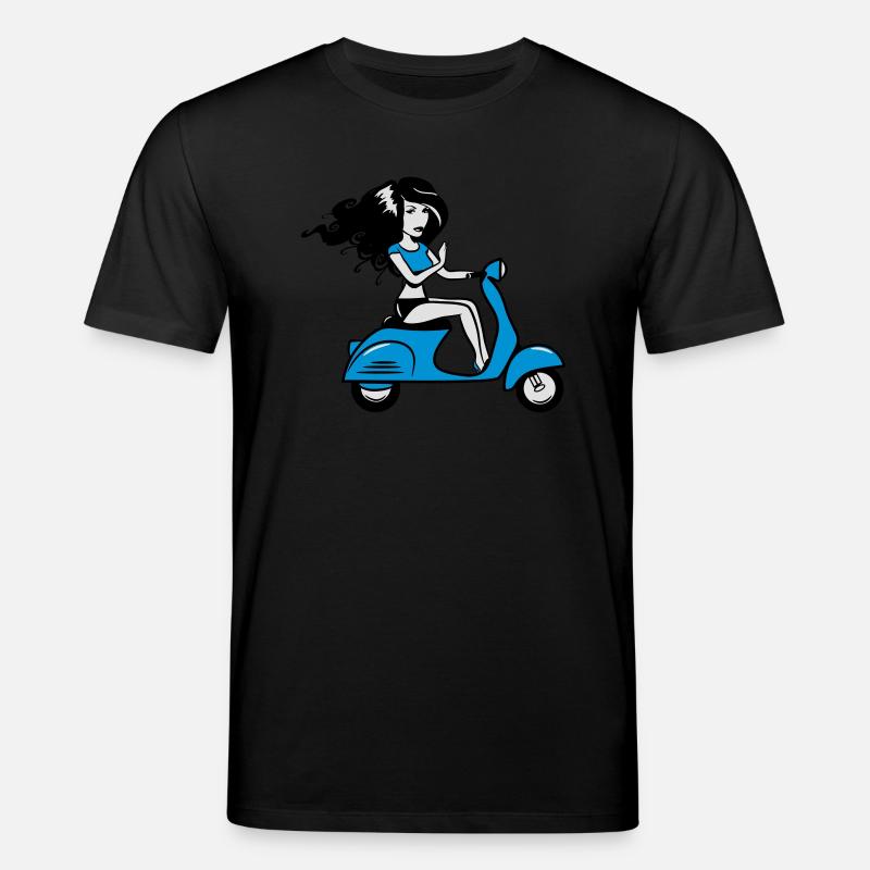 motorroller mädchen sexy - Stanley/Stella Unisex Bio-T-Shirt CREATOR  - Schwarz