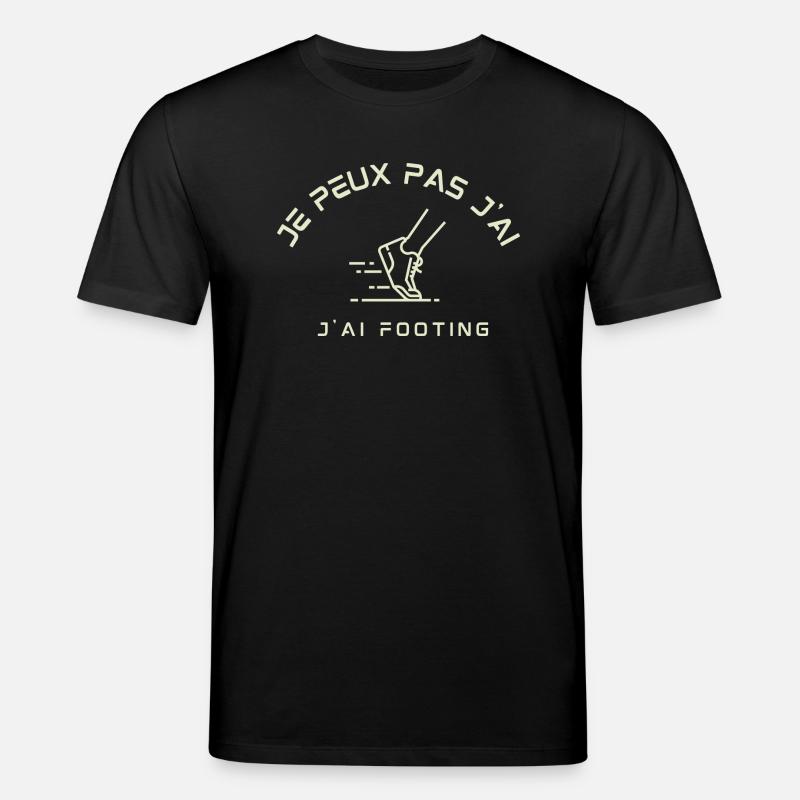 Je peux pas j'ai footing - T-shirt bio CREATOR Stanley/Stella Unisexe - noir