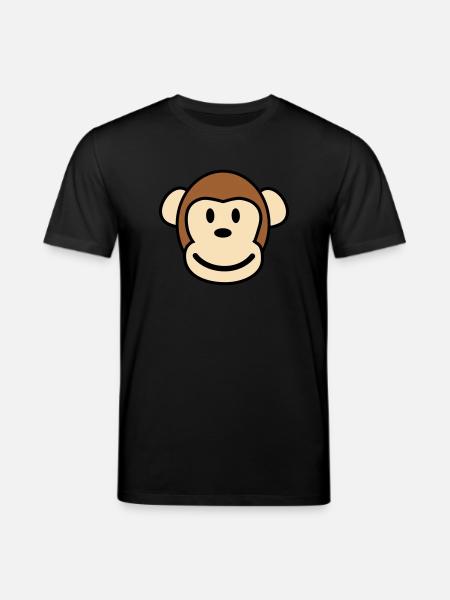 Happy Monkey Glücklicher Affe - T-shirt bio CREATOR Stanley/Stella Unisexe - noir