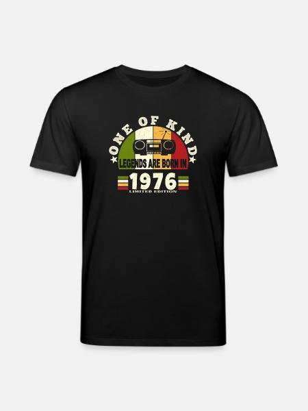 1976 Birth of legend 1976 born in 1976 birthday - Stanley/Stella CREATOR Unisex Organic T-Shirt - black
