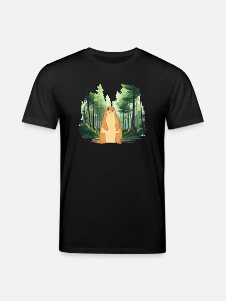 Strong groundhog nature landscape - Stanley/Stella CREATOR Unisex Organic T-Shirt - black