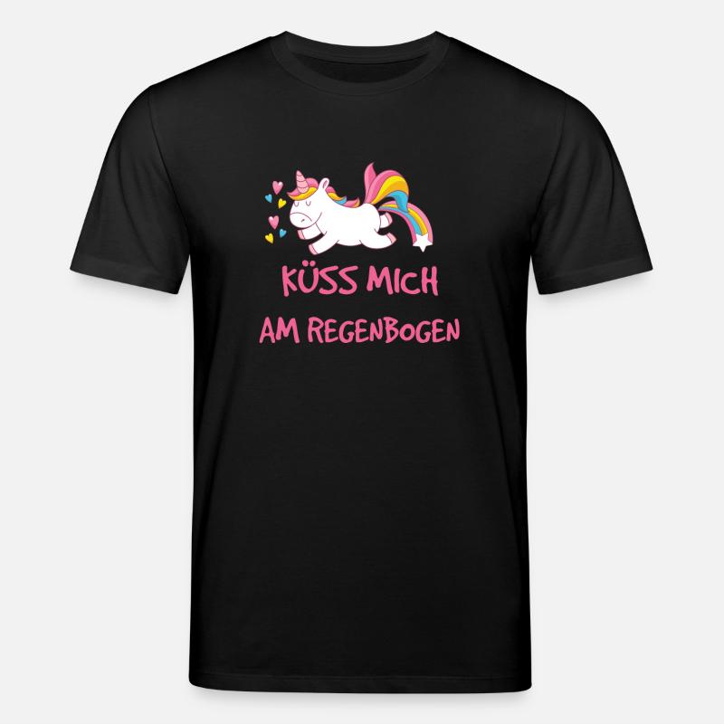 Küss mich am Regenbogen - Stanley/Stella Unisex Bio-T-Shirt CREATOR  - Schwarz