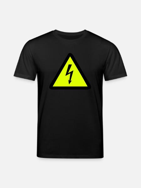 Blitz Warnschild - Stanley/Stella Unisex Bio-T-Shirt CREATOR - Schwarz