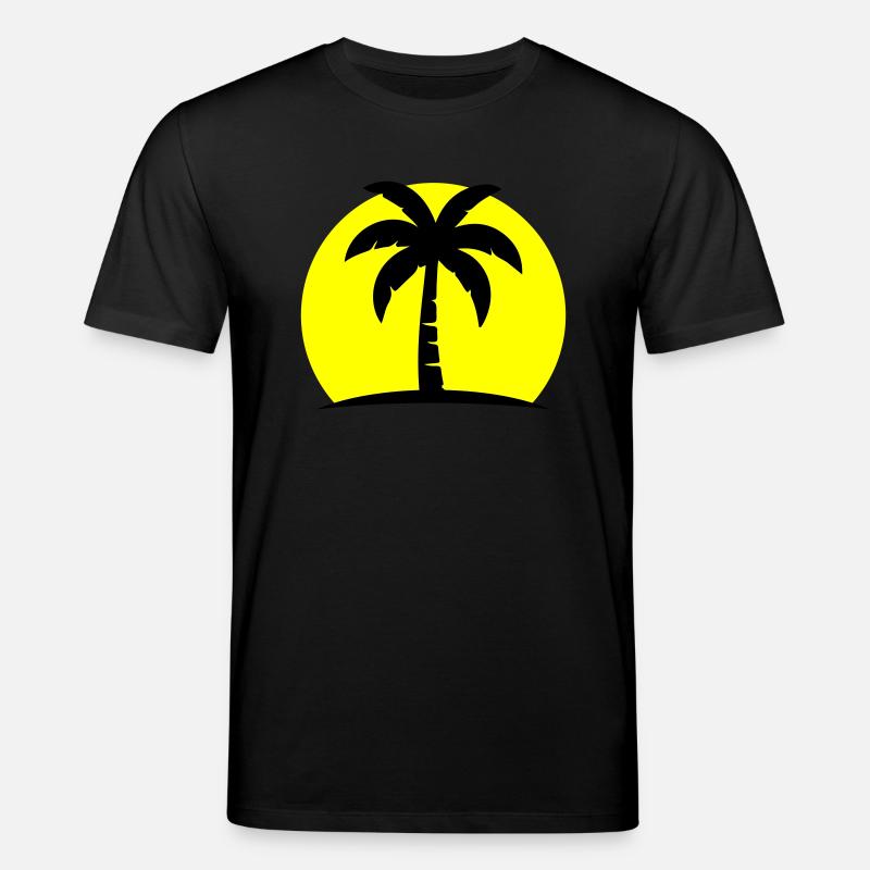 Palme Strand Sonne - Stanley/Stella Unisex Bio-T-Shirt CREATOR  - Schwarz