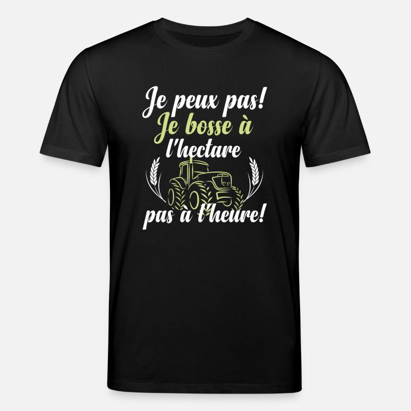 Je bosse à l'hectare - T-shirt bio CREATOR Stanley/Stella Unisexe - noir