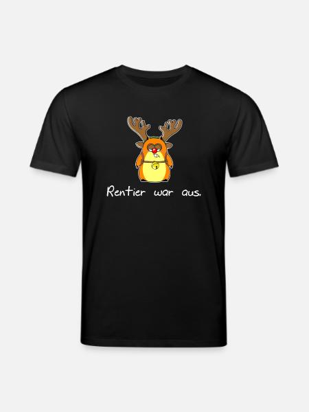 Rentier war aus (whiteline) - Stanley/Stella Unisex Bio-T-Shirt CREATOR - Schwarz