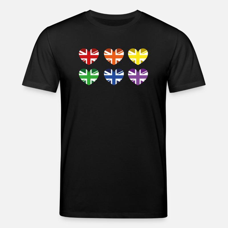 DRAPEAU ARC-EN-CIEL DU ROYAUME-UNI - T-shirt bio CREATOR Stanley/Stella Unisexe - noir