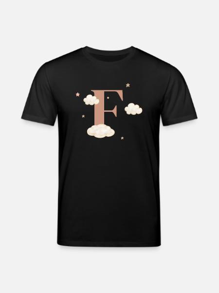 Letter f clouds stars - Stanley/Stella CREATOR Unisex Organic T-Shirt - black