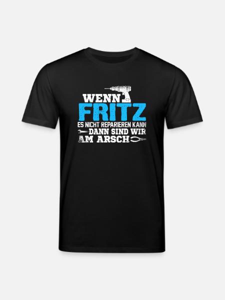 FRITZ - kann es reparieren - Stanley/Stella Unisex Bio-T-Shirt CREATOR  - Schwarz