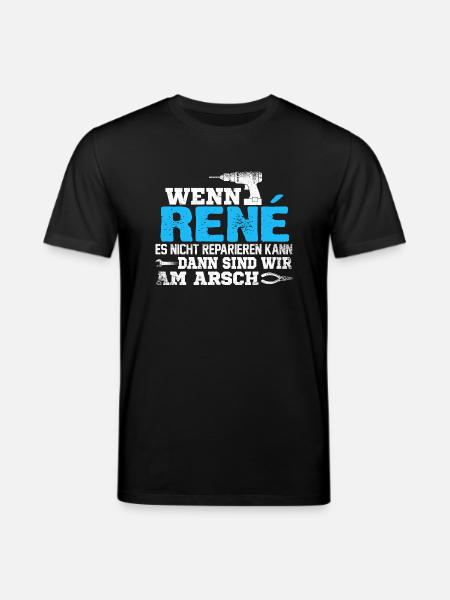 RENÉ - kann es reparieren - Stanley/Stella Unisex Bio-T-Shirt CREATOR - Schwarz