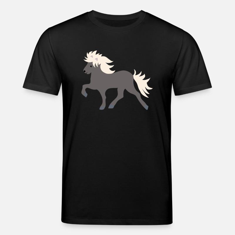 Windfarbenes Islandpferd - Stanley/Stella Unisex Bio-T-Shirt CREATOR  - Schwarz