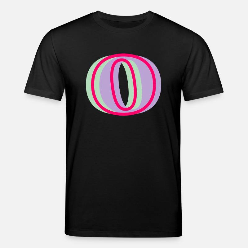 Mehrfarbiger Buchstabe o - Stanley/Stella Unisex Bio-T-Shirt CREATOR  - Schwarz