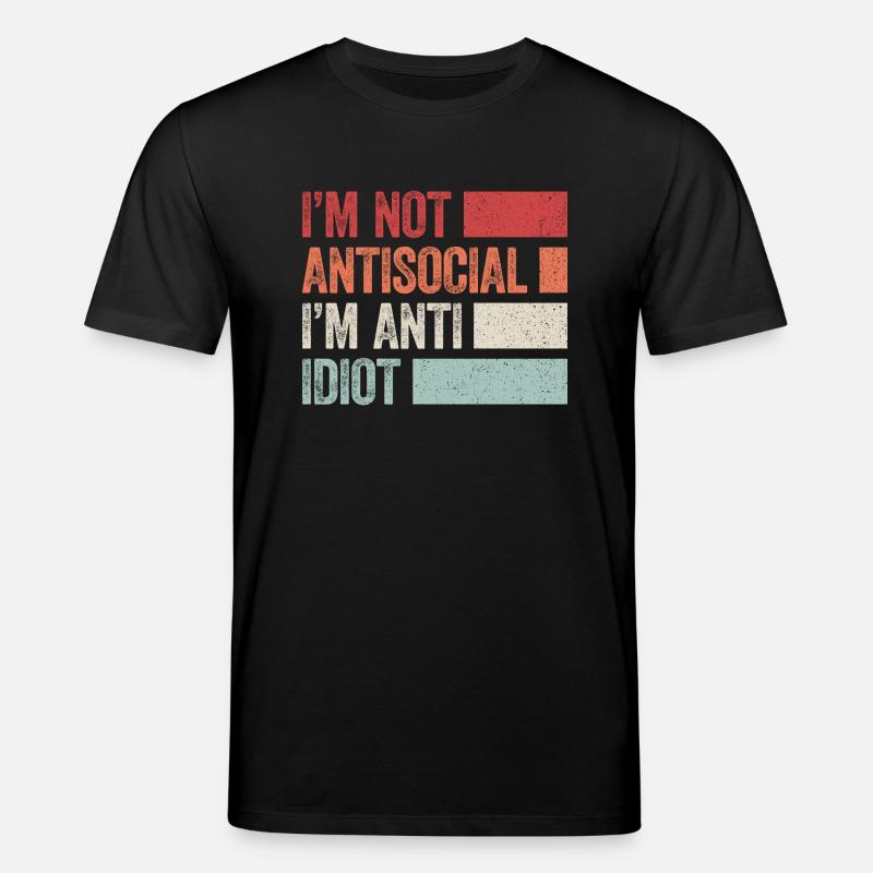 Sarkastisch introvertiert - Stanley/Stella Unisex Bio-T-Shirt CREATOR  - Schwarz