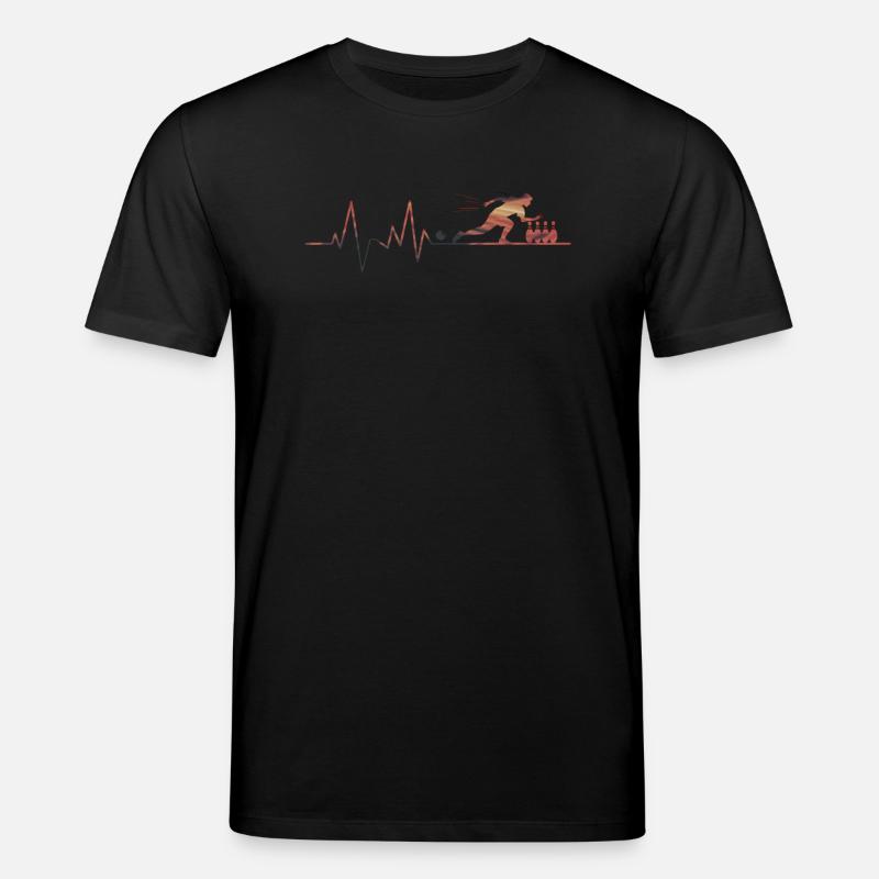 Bowling-Herzschlag - Stanley/Stella Unisex Bio-T-Shirt CREATOR  - Schwarz