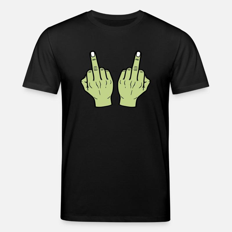 Mittelfinger Hand - Stanley/Stella Unisex Bio-T-Shirt CREATOR  - Schwarz