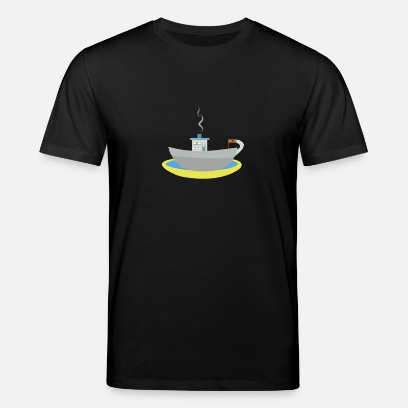 Coffee Cup boat - Stanley/Stella CREATOR Unisex Organic T-Shirt - black