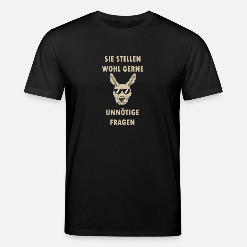 Känguruh sie stellen wohl gerne - Stanley/Stella Unisex Bio-T-Shirt CREATOR  - Schwarz