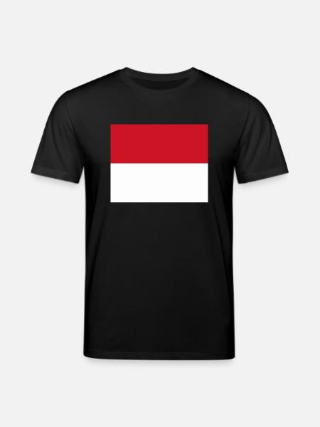 Monaco flag / Drapeau Monaco - Stanley/Stella CREATOR Unisex Organic T-Shirt - black