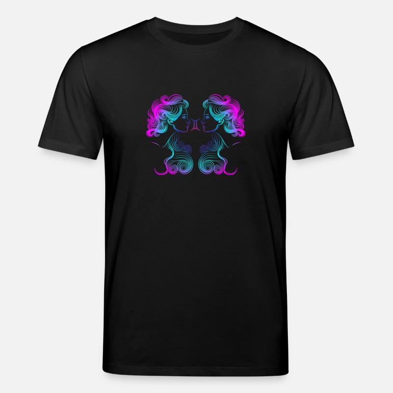 zwillinge Zeichenfläche 1 - Stanley/Stella Unisex Bio-T-Shirt CREATOR  - Schwarz