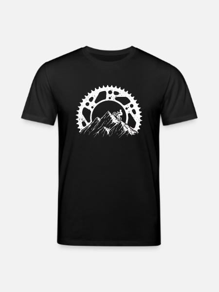 Bjerge og cykler, for cyklister, cyklister - Stanley/Stella CREATOR økologisk unisex-T-shirt - sort