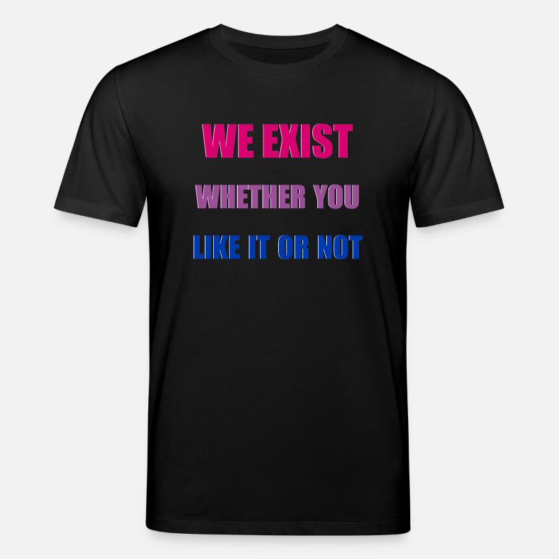We Exist - Bisexuelle Flagge - Stanley/Stella Unisex Bio-T-Shirt CREATOR - Schwarz