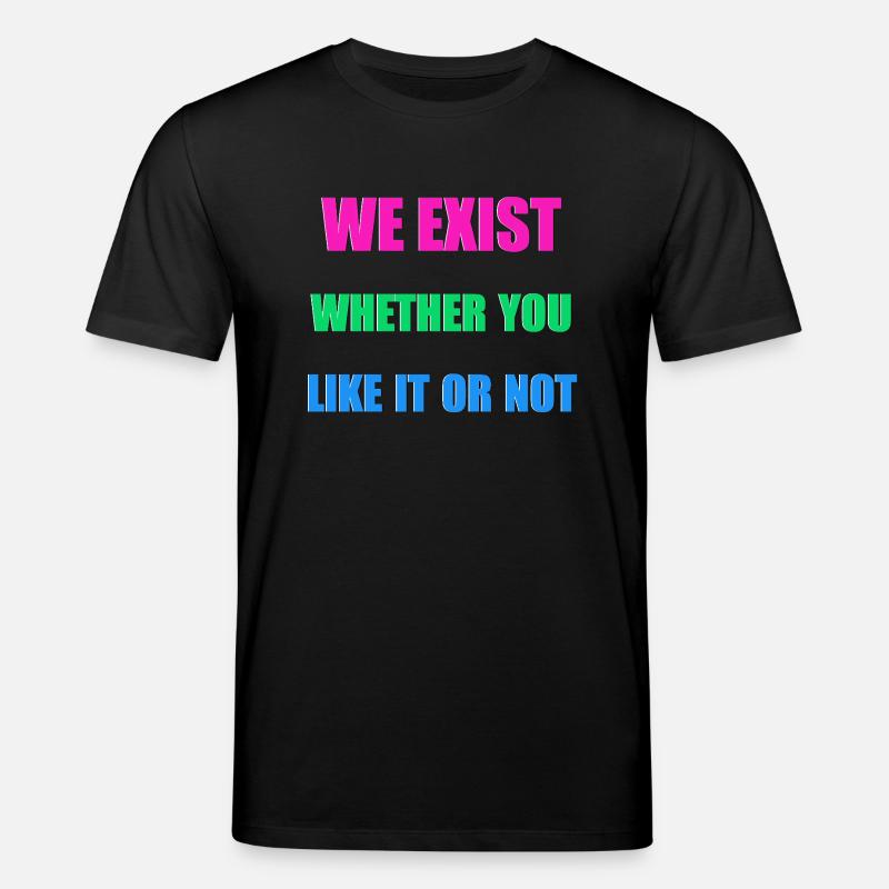 We Exist - Drapeau polysexuel - T-shirt bio CREATOR Stanley/Stella Unisexe - noir