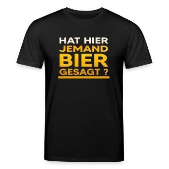 Bier Bierologe Männertag - Stanley/Stella Unisex Bio-T-Shirt CREATOR  - Schwarz - Vorne - Alina (178cm) & Michal (187cm)