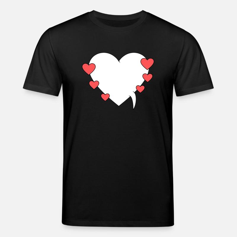 Sprechblase mit Herzen - Stanley/Stella Unisex Bio-T-Shirt CREATOR - Schwarz