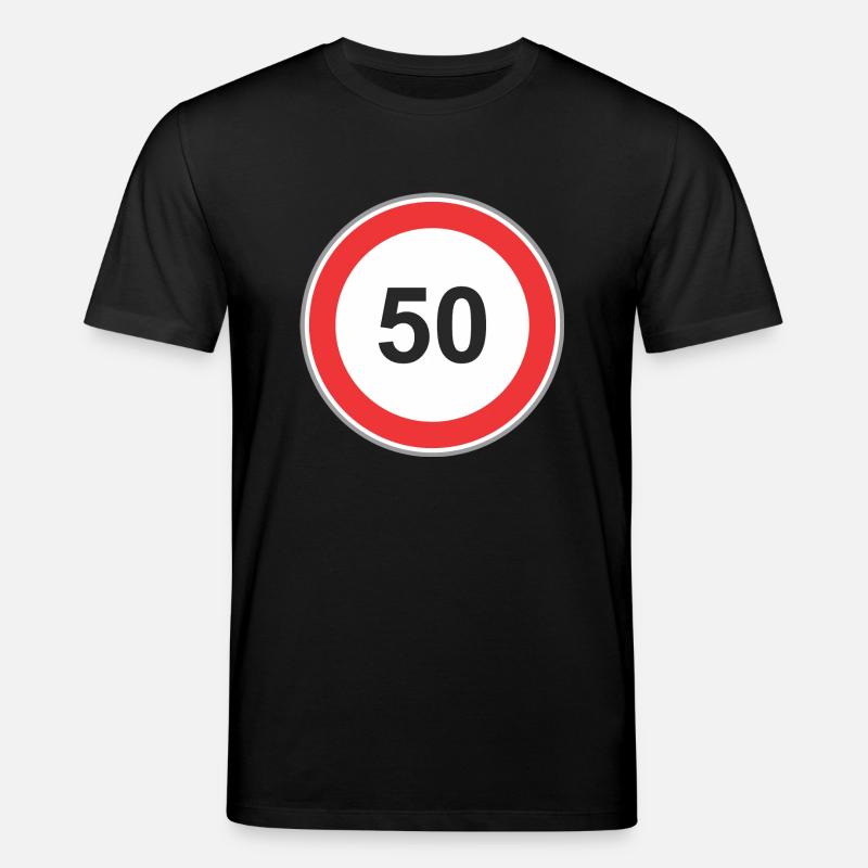 Panneau routier 50 - T-shirt bio CREATOR Stanley/Stella Unisexe - noir