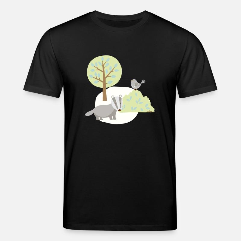 Patch_Dachs - Stanley/Stella Unisex Bio-T-Shirt CREATOR - Schwarz