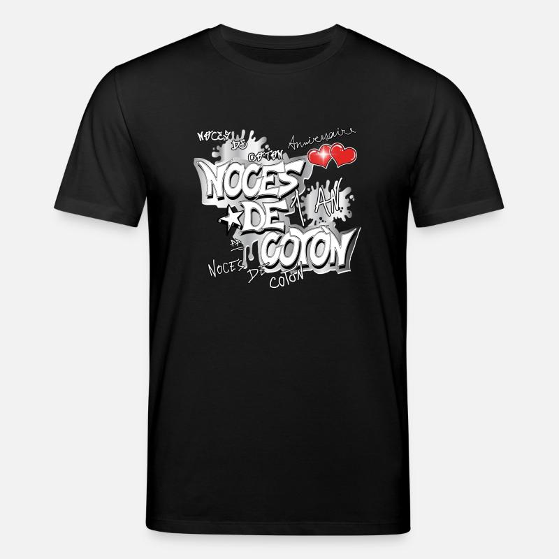 Noces de coton LUI.png - T-shirt bio CREATOR Stanley/Stella Unisexe - noir