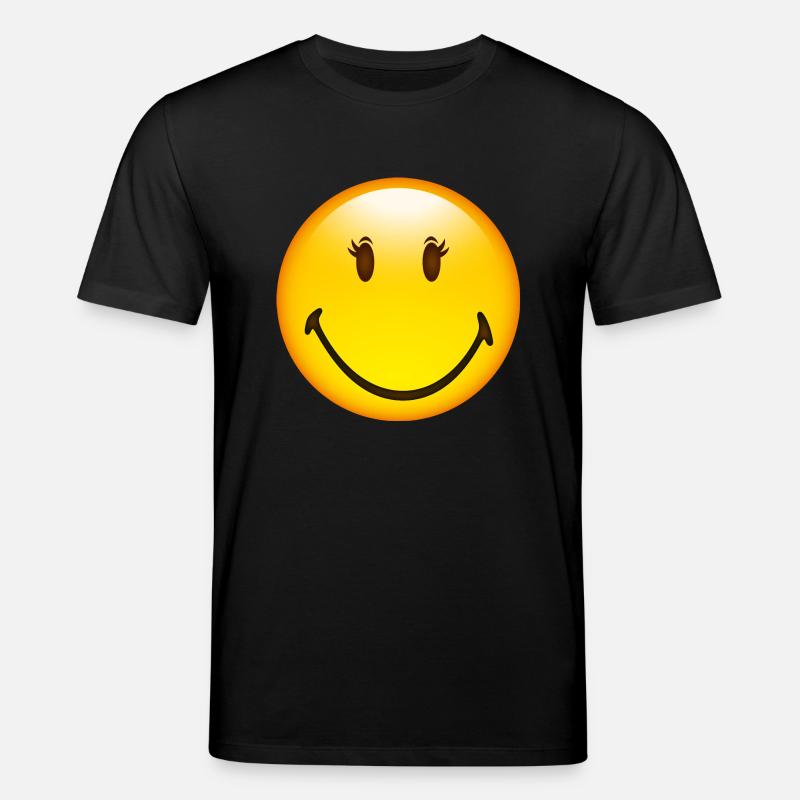Smiley Happy Eyelashes - Stanley/Stella Unisex Bio-T-Shirt CREATOR  - Schwarz