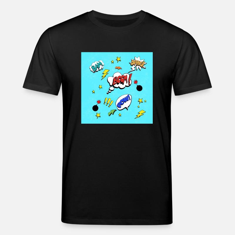 COMIC Blau - Stanley/Stella Unisex Bio-T-Shirt CREATOR  - Schwarz