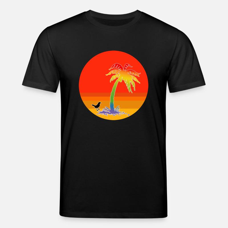 Palme Regenbogen - Stanley/Stella Unisex Bio-T-Shirt CREATOR - Schwarz