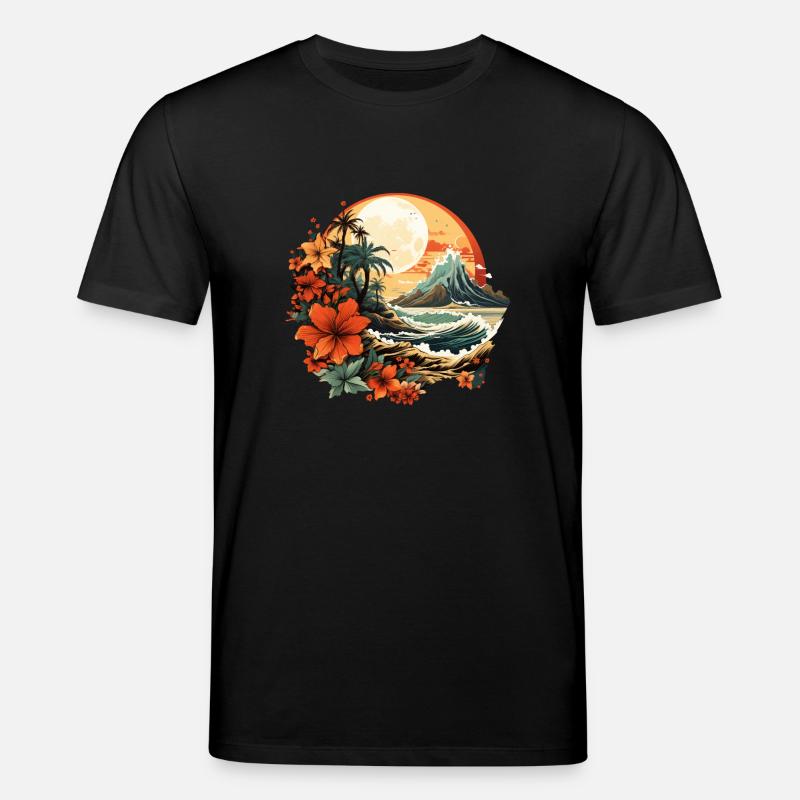Tropisch - Stanley/Stella Unisex Bio-T-Shirt CREATOR  - Schwarz