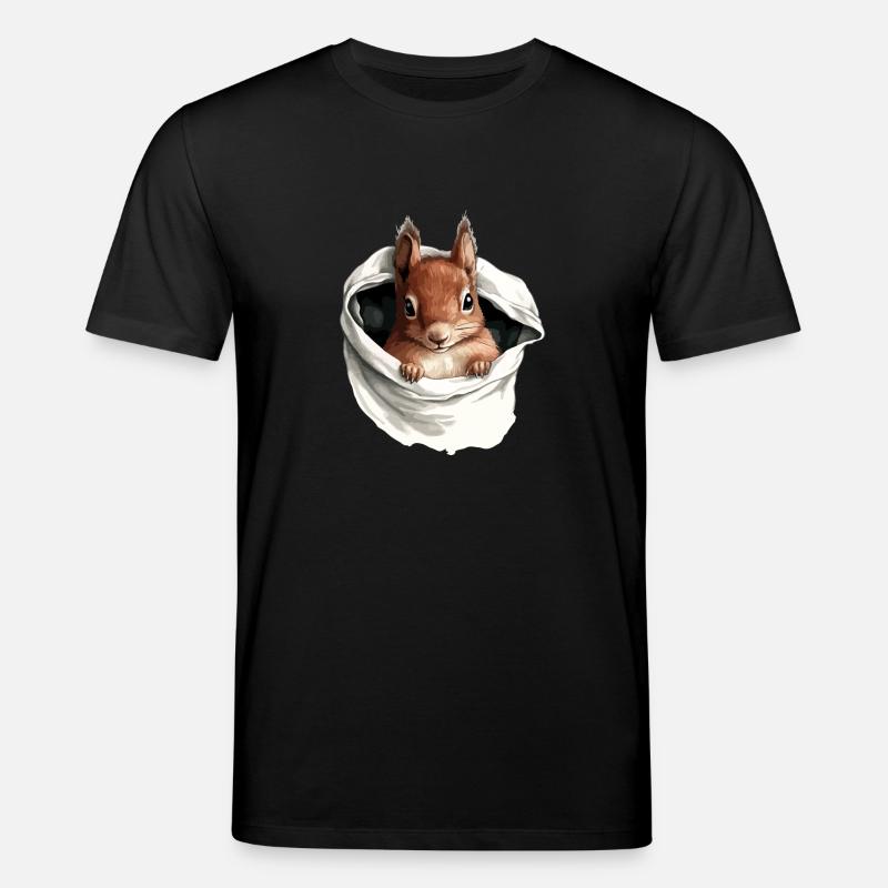 Zoozi das Eichhörnchen - Stanley/Stella Unisex Bio-T-Shirt CREATOR - Schwarz