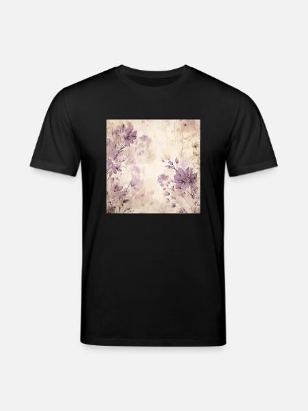 Vintage Blumen - Stanley/Stella Unisex Bio-T-Shirt CREATOR  - Schwarz