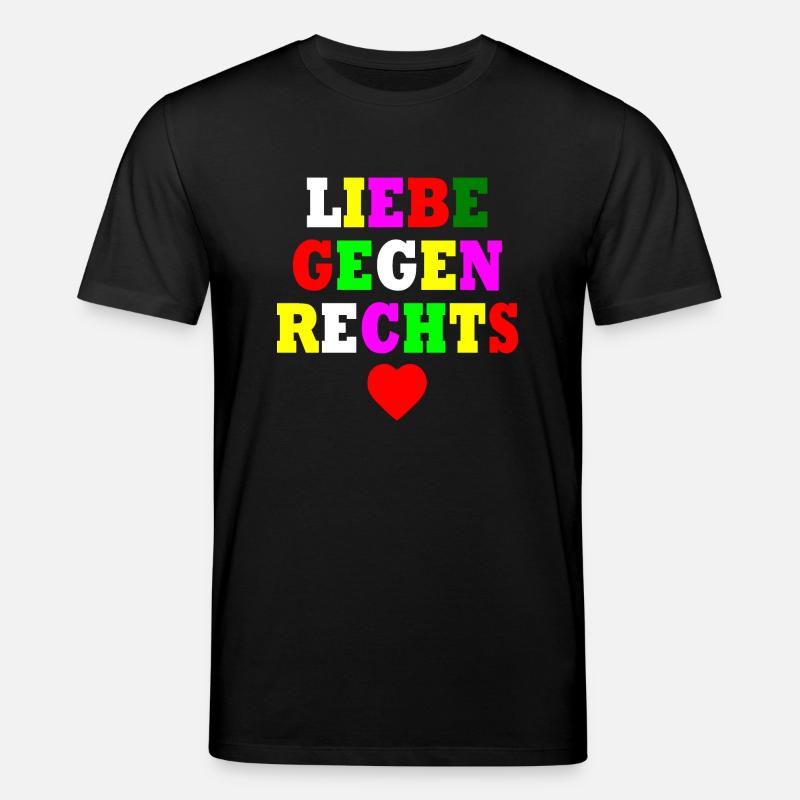 Liebe gegen rechts - Stanley/Stella Unisex Bio-T-Shirt CREATOR - Schwarz