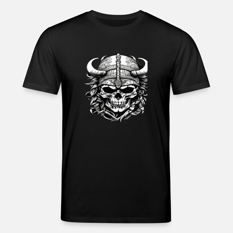 Wikinger Schädel - Stanley/Stella Unisex Bio-T-Shirt CREATOR - Schwarz