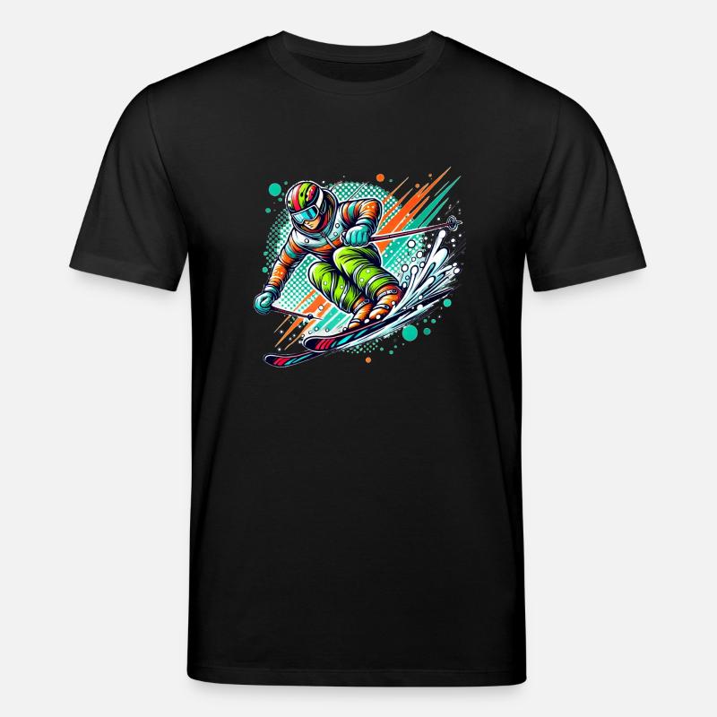 ski abfahrt - Stanley/Stella Unisex Bio-T-Shirt CREATOR  - Schwarz