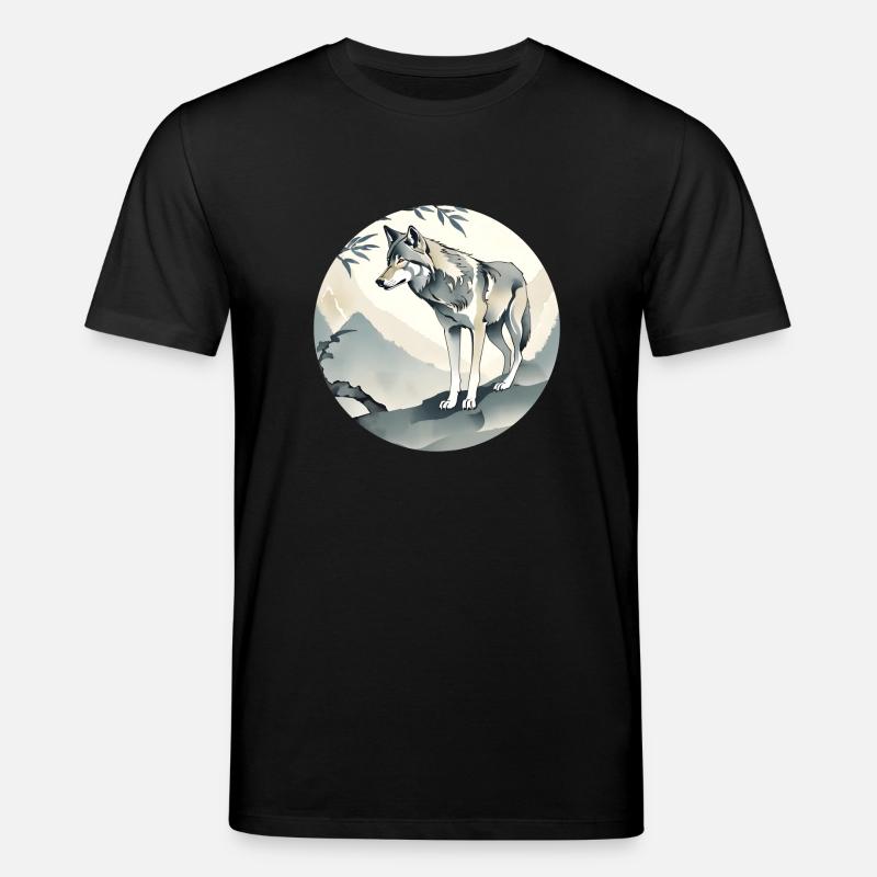 Ein einsamer Wolf - Stanley/Stella Unisex Bio-T-Shirt CREATOR  - Schwarz